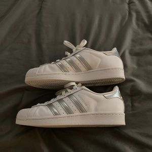 Silver Adidas Superstar